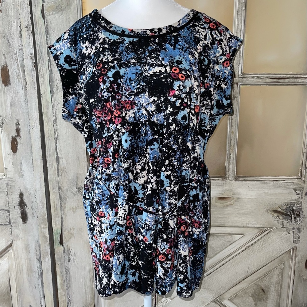 Motherhood floral blouse blue/pink size L